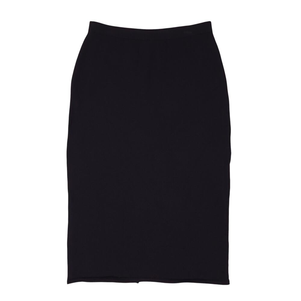 St John Basics Santana Midi Pencil Skirt black Sz 14